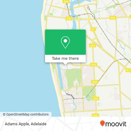 Mapa Adams Apple, West Lakes Blvd West Lakes SA 5021