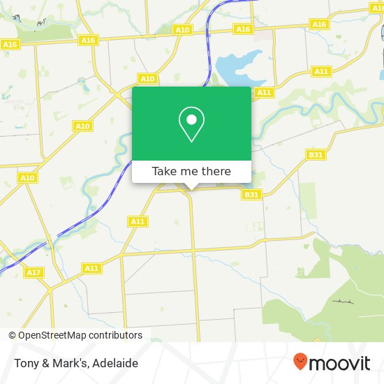Mapa Tony & Mark's, 1 Jan St Newton SA 5074