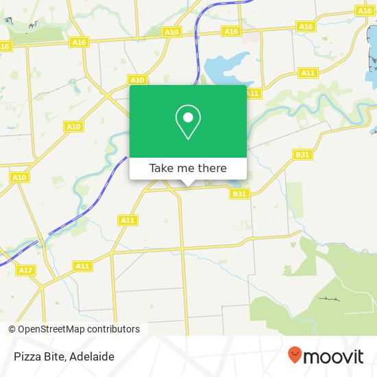 Mapa Pizza Bite, 94 Gorge Rd Newton SA 5074