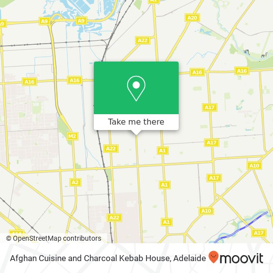 Mapa Afghan Cuisine and Charcoal Kebab House, 327 Prospect Rd Blair Athol SA 5084