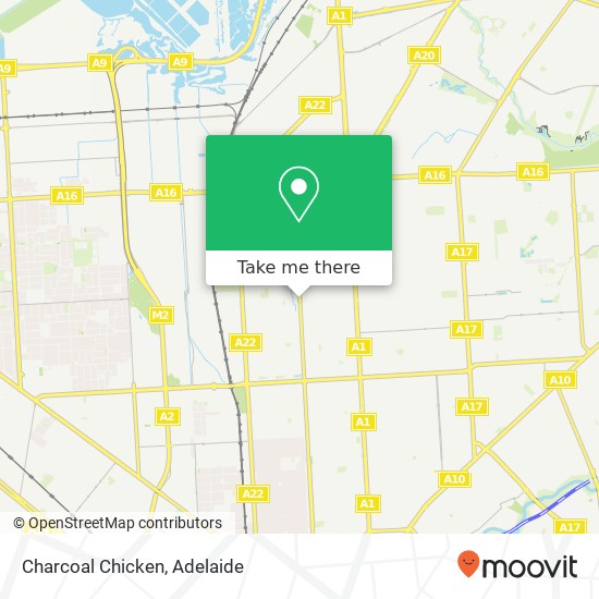 Mapa Charcoal Chicken, Prospect Rd Kilburn SA 5084