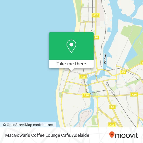 Mapa MacGowan's Coffee Lounge Cafe, Semaphore Rd Semaphore SA 5019