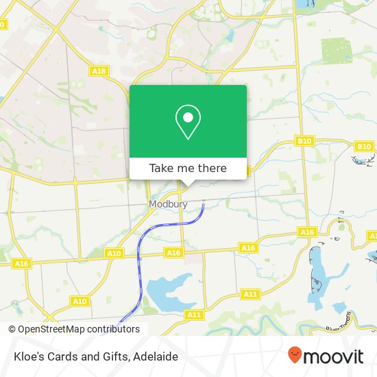 Kloe's Cards and Gifts, Modbury SA 5092 map