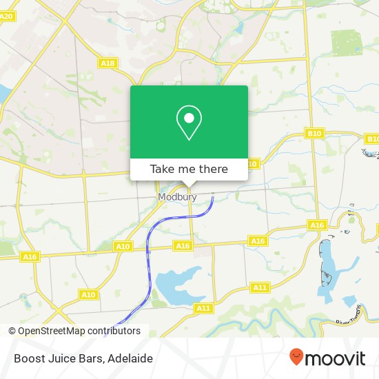 Boost Juice Bars, Reservoir Rd Modbury SA 5092 map