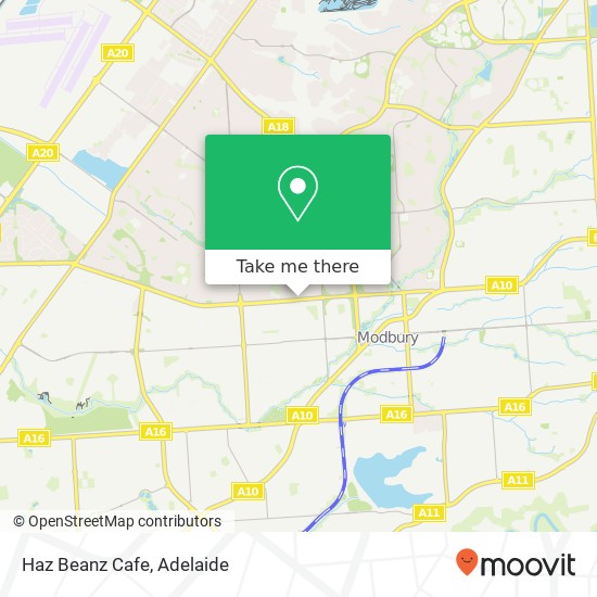 Haz Beanz Cafe, Montague Rd Modbury North SA 5092 map