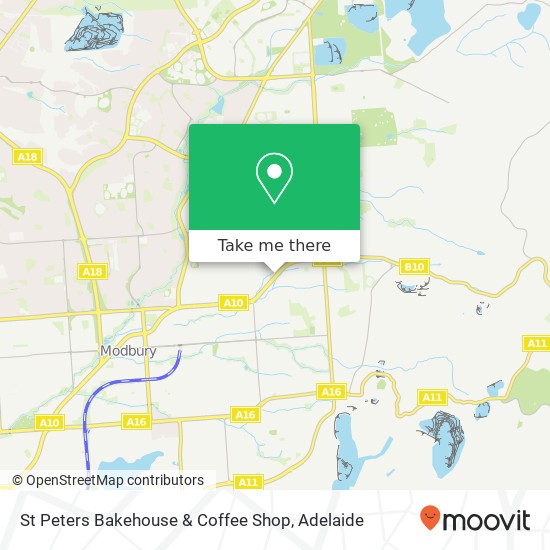 Mapa St Peters Bakehouse & Coffee Shop, 1149 North East Rd Ridgehaven SA 5097