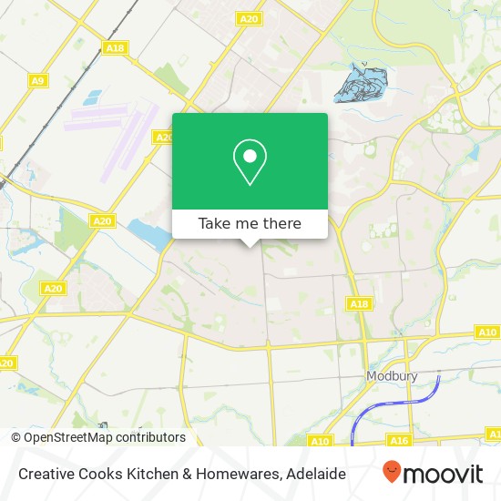 Mapa Creative Cooks Kitchen & Homewares, Miller Ave Para Hills SA 5096