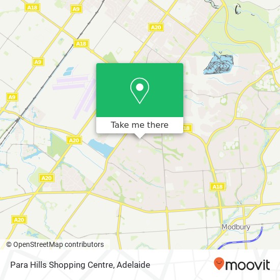 Para Hills Shopping Centre map