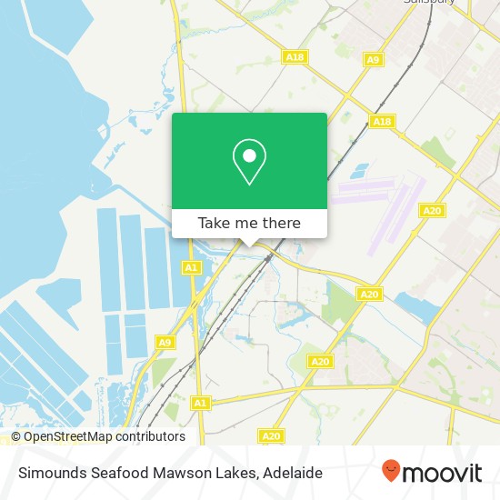 Simounds Seafood Mawson Lakes, 101 Elder Dr Mawson Lakes SA 5095 map