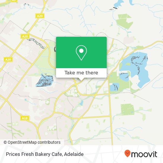 Mapa Prices Fresh Bakery Cafe, The Golden Way Golden Grove SA 5125