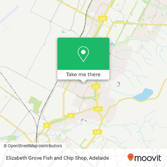 Mapa Elizabeth Grove Fish and Chip Shop, 60 Fairfield Rd Elizabeth Grove SA 5112