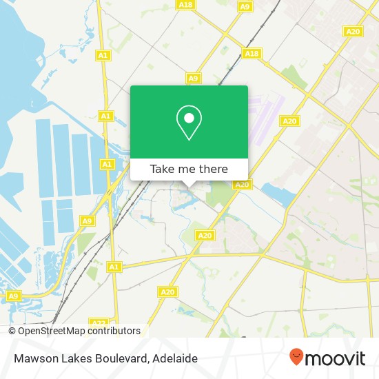 Mawson Lakes Boulevard map