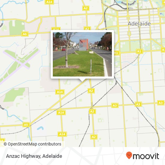 Mapa Anzac Highway