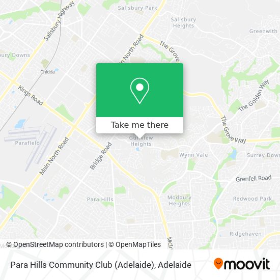 Mapa Para Hills Community Club (Adelaide)