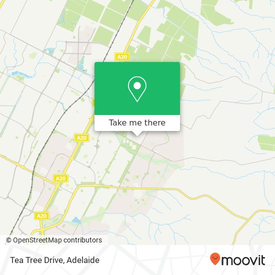 Tea Tree Drive map