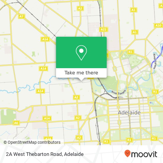 2A West Thebarton Road map