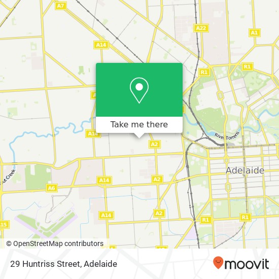 Mapa 29 Huntriss Street