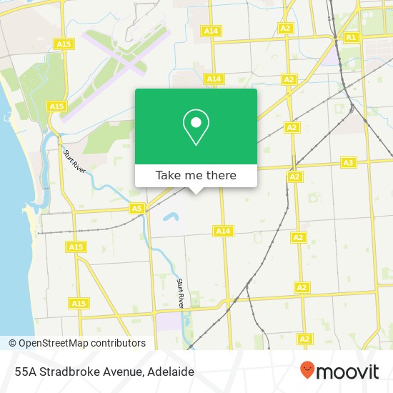 Mapa 55A Stradbroke Avenue