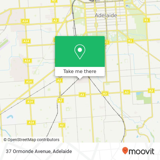 Mapa 37 Ormonde Avenue