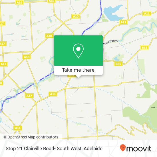 Mapa Stop 21 Clairville Road- South West