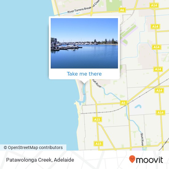 Mapa Patawolonga Creek