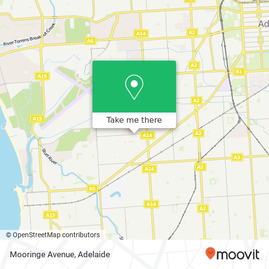 Mooringe Avenue map
