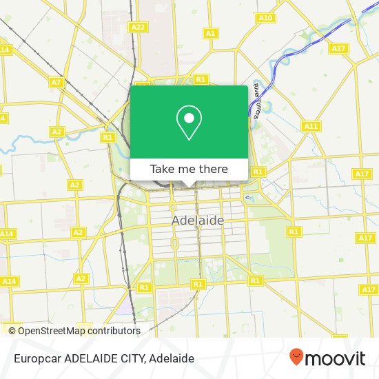 Europcar ADELAIDE CITY map