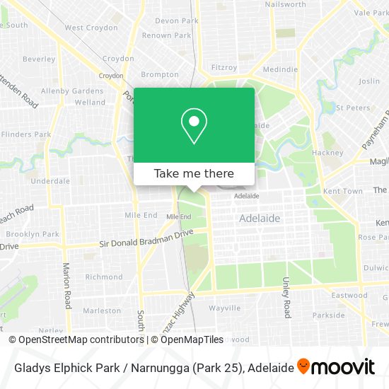 Mapa Gladys Elphick Park / Narnungga (Park 25)