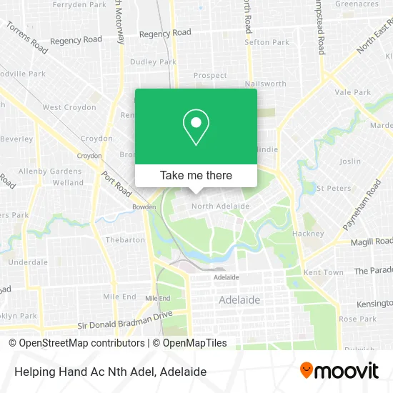 Mapa Helping Hand Ac Nth Adel