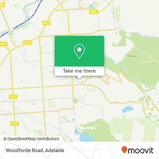 Woodforde Road map