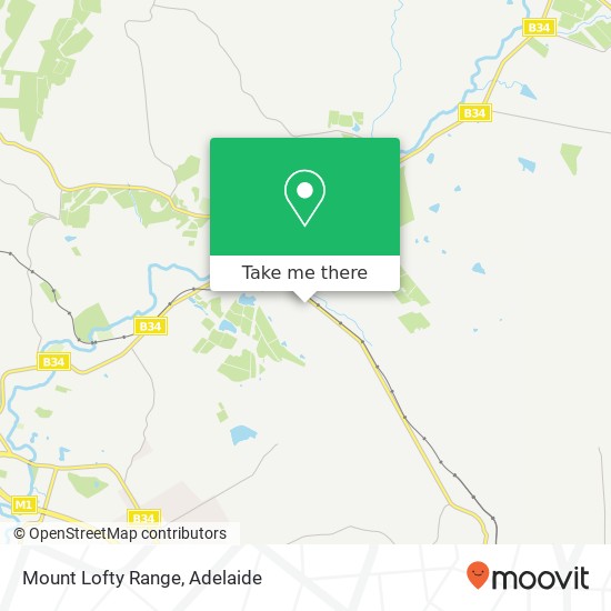 Mapa Mount Lofty Range