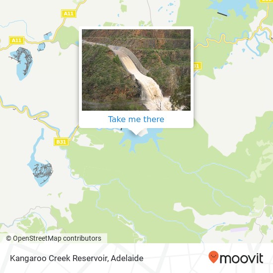 Kangaroo Creek Reservoir map