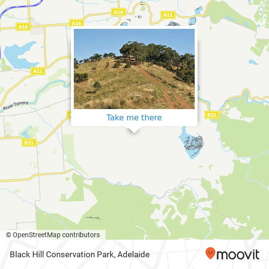 Mapa Black Hill Conservation Park