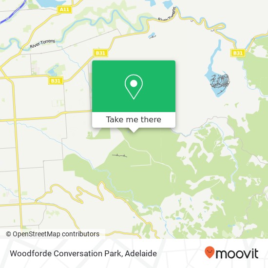 Mapa Woodforde Conversation Park