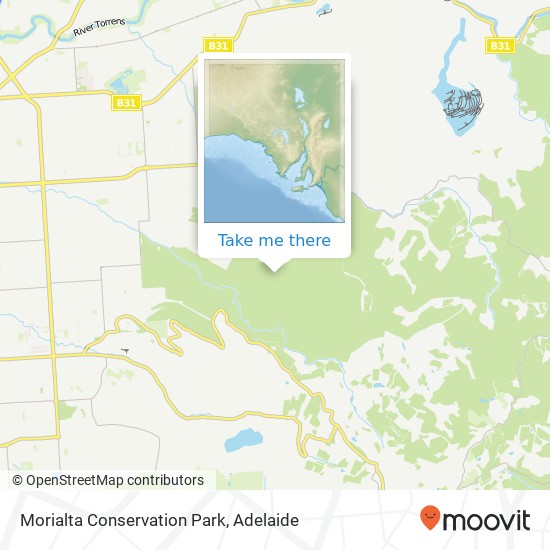 Morialta Conservation Park map