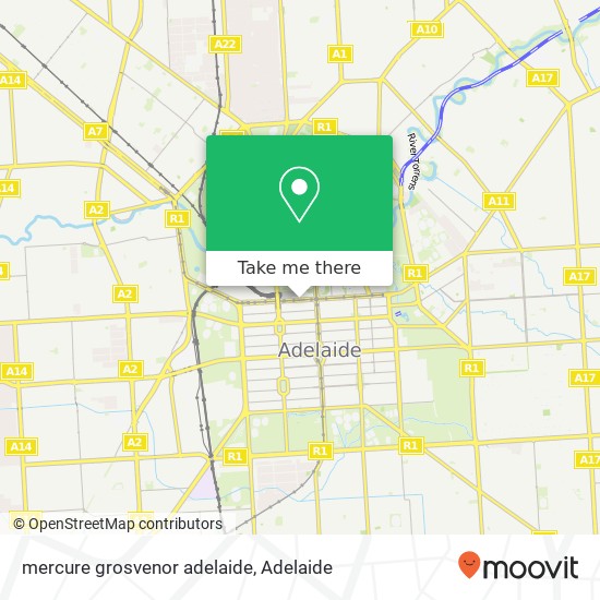 Mapa mercure grosvenor adelaide