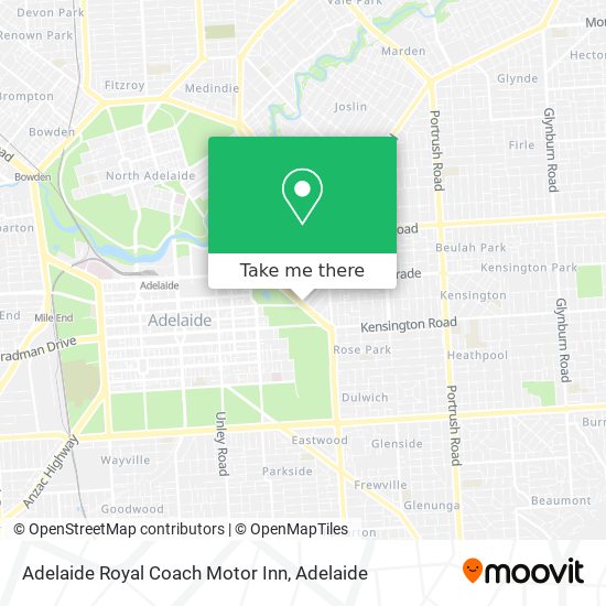 Mapa Adelaide Royal Coach Motor Inn