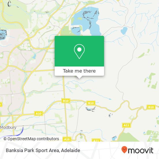 Mapa Banksia Park Sport Area