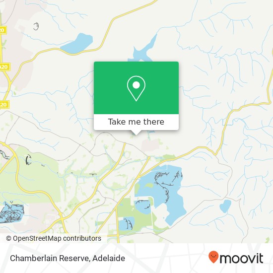 Mapa Chamberlain Reserve