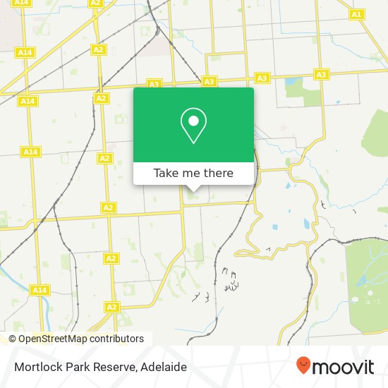 Mortlock Park Reserve map