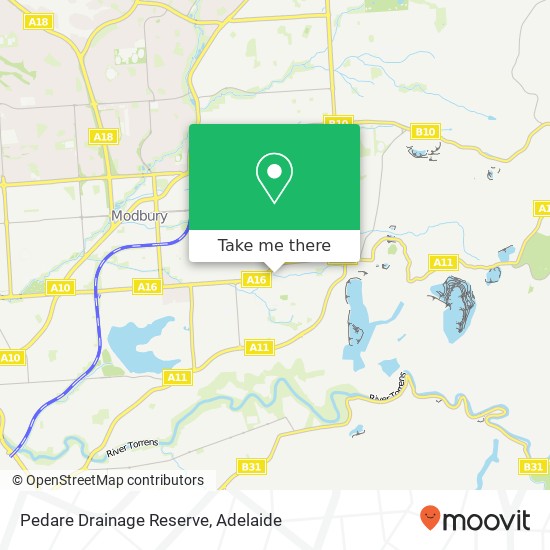 Mapa Pedare Drainage Reserve