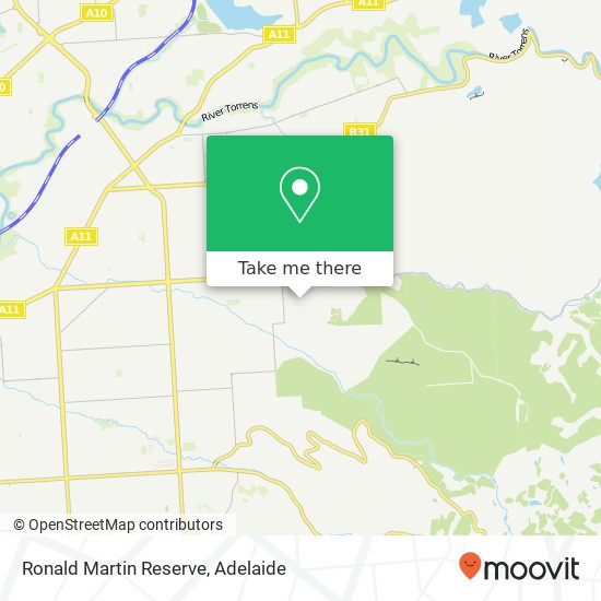 Mapa Ronald Martin Reserve