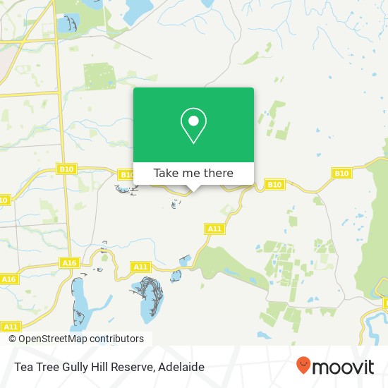 Tea Tree Gully Hill Reserve map