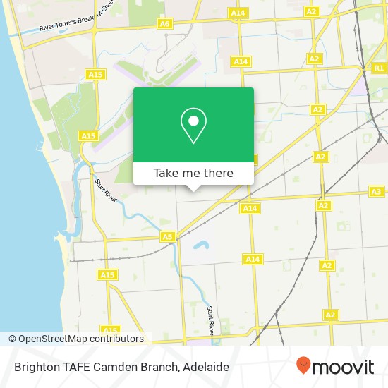 Brighton TAFE Camden Branch map