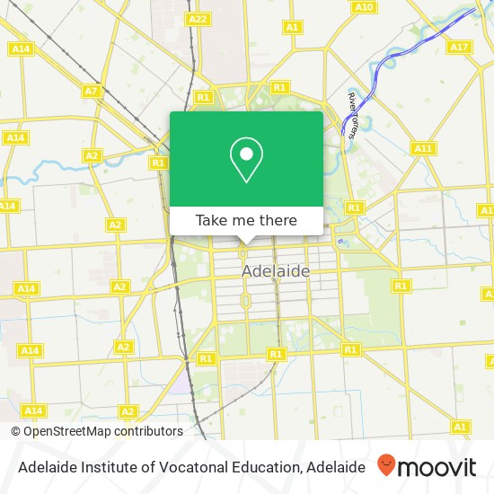 Mapa Adelaide Institute of Vocatonal Education