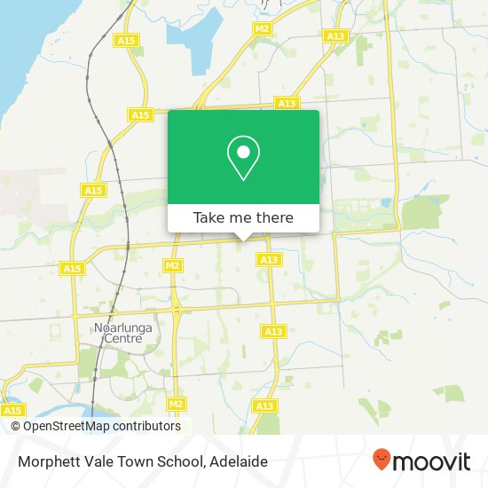 Mapa Morphett Vale Town School