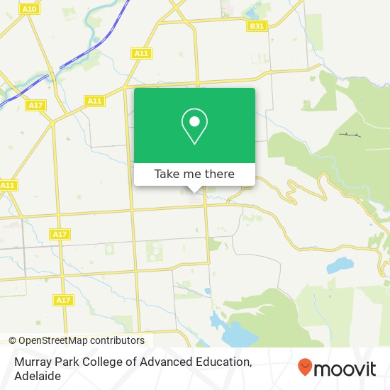 Mapa Murray Park College of Advanced Education