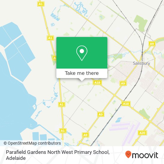 Mapa Parafield Gardens North West Primary School