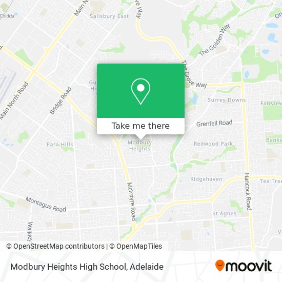 Mapa Modbury Heights High School