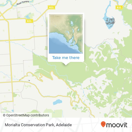 Morialta Conservation Park map
